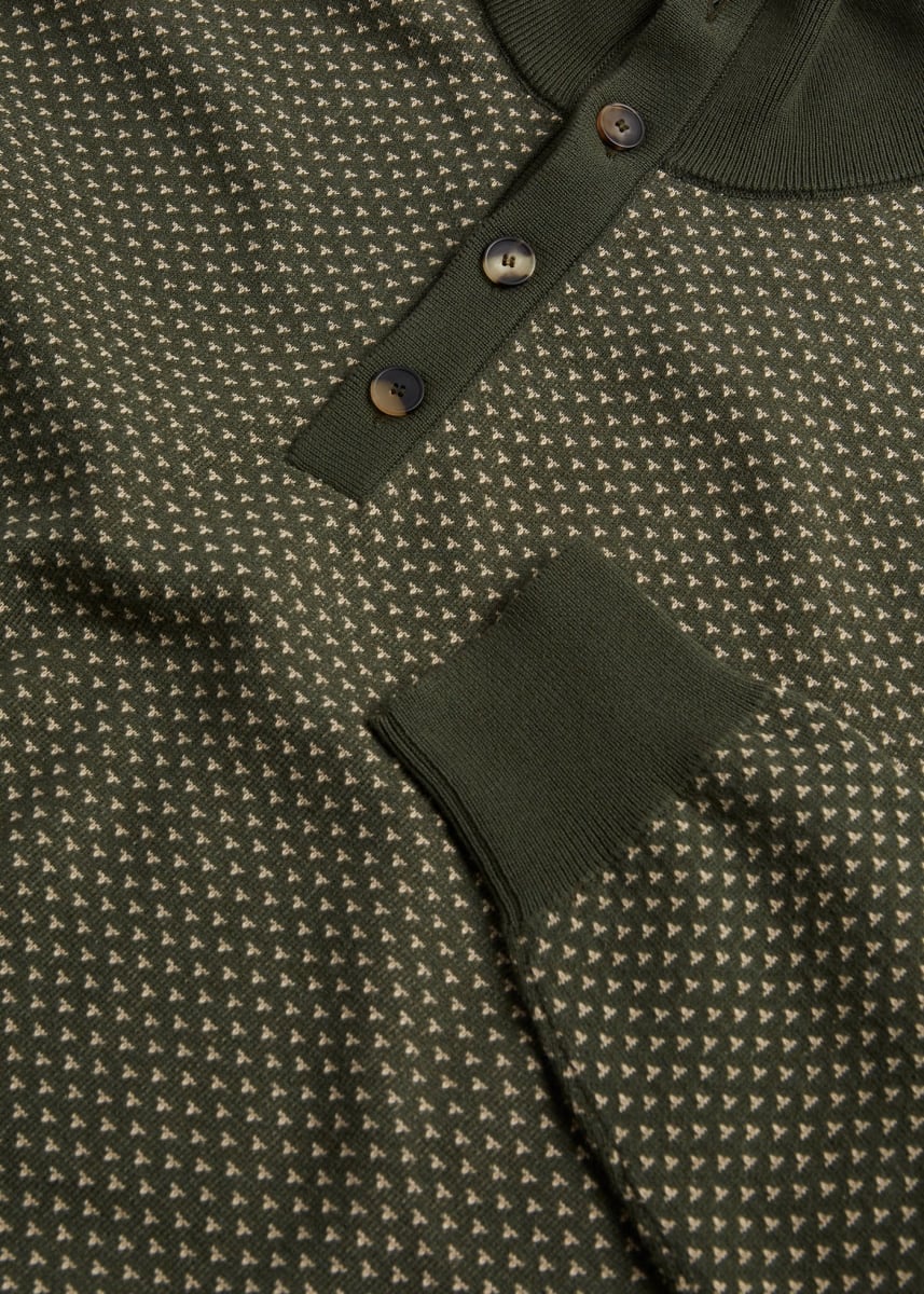 Button Mock Neck Sweater - Olive