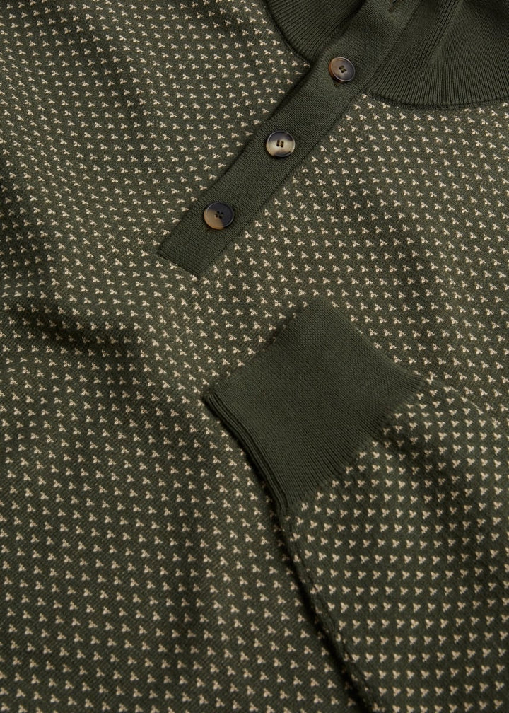 Button Mock Neck Sweater - Olive