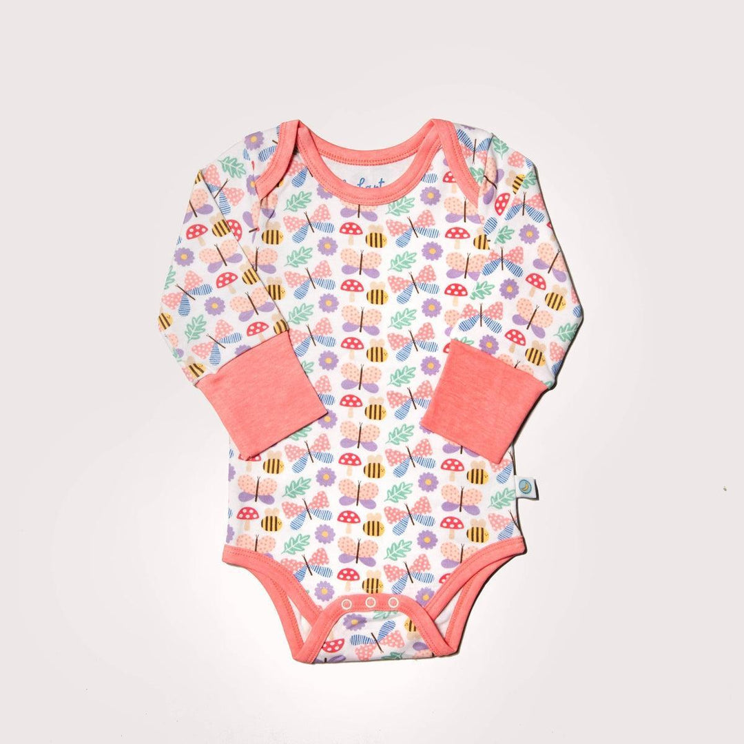 Grow With Me-long Sleeved Onesie - Flutter Friends