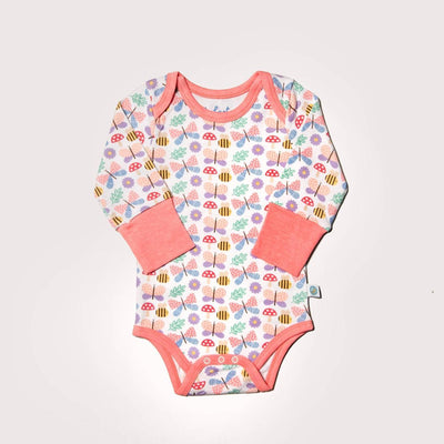 Grow With Me-long Sleeved Onesie - Flutter Friends
