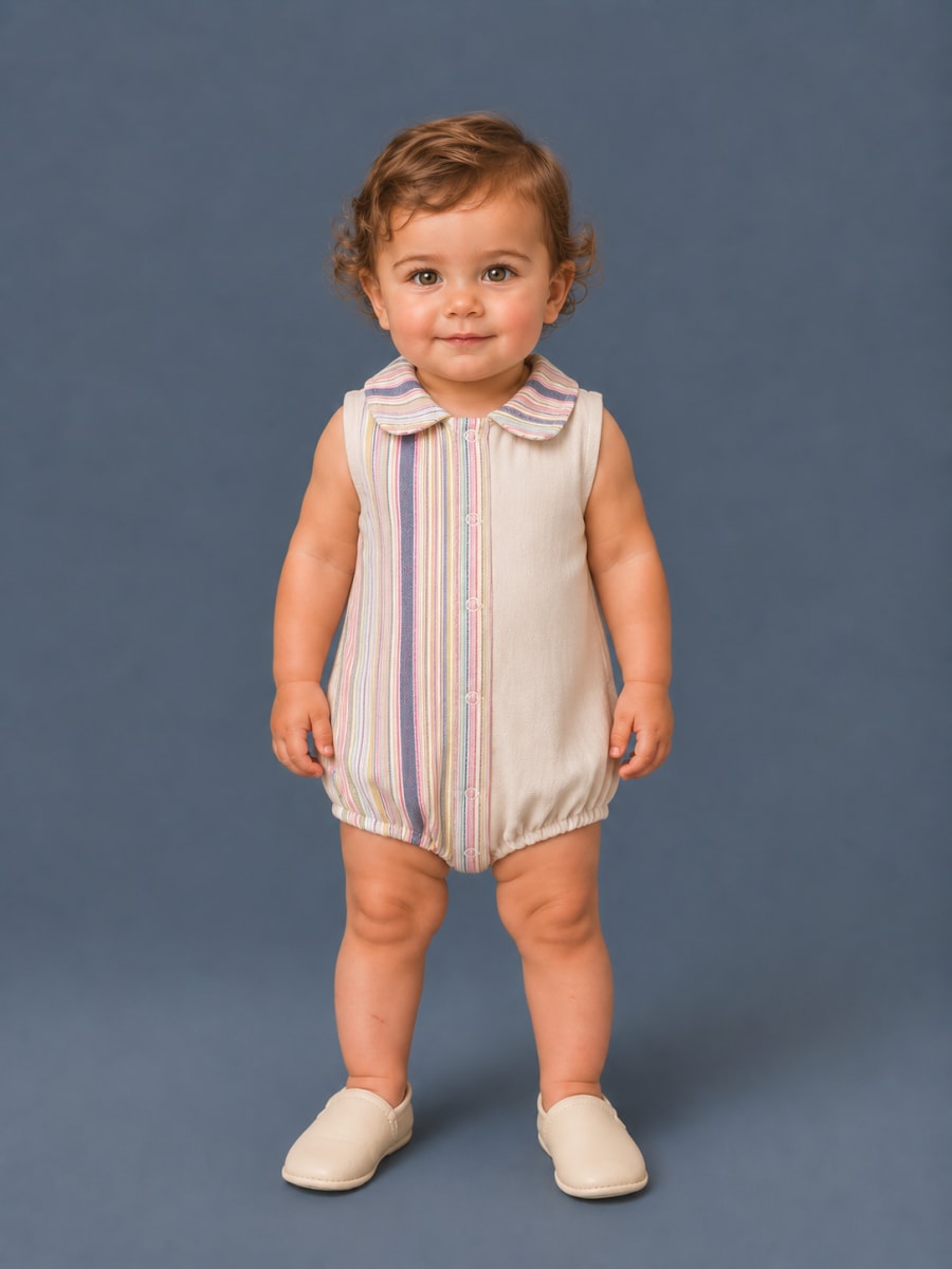 Linen Romper Unisex - Pastel