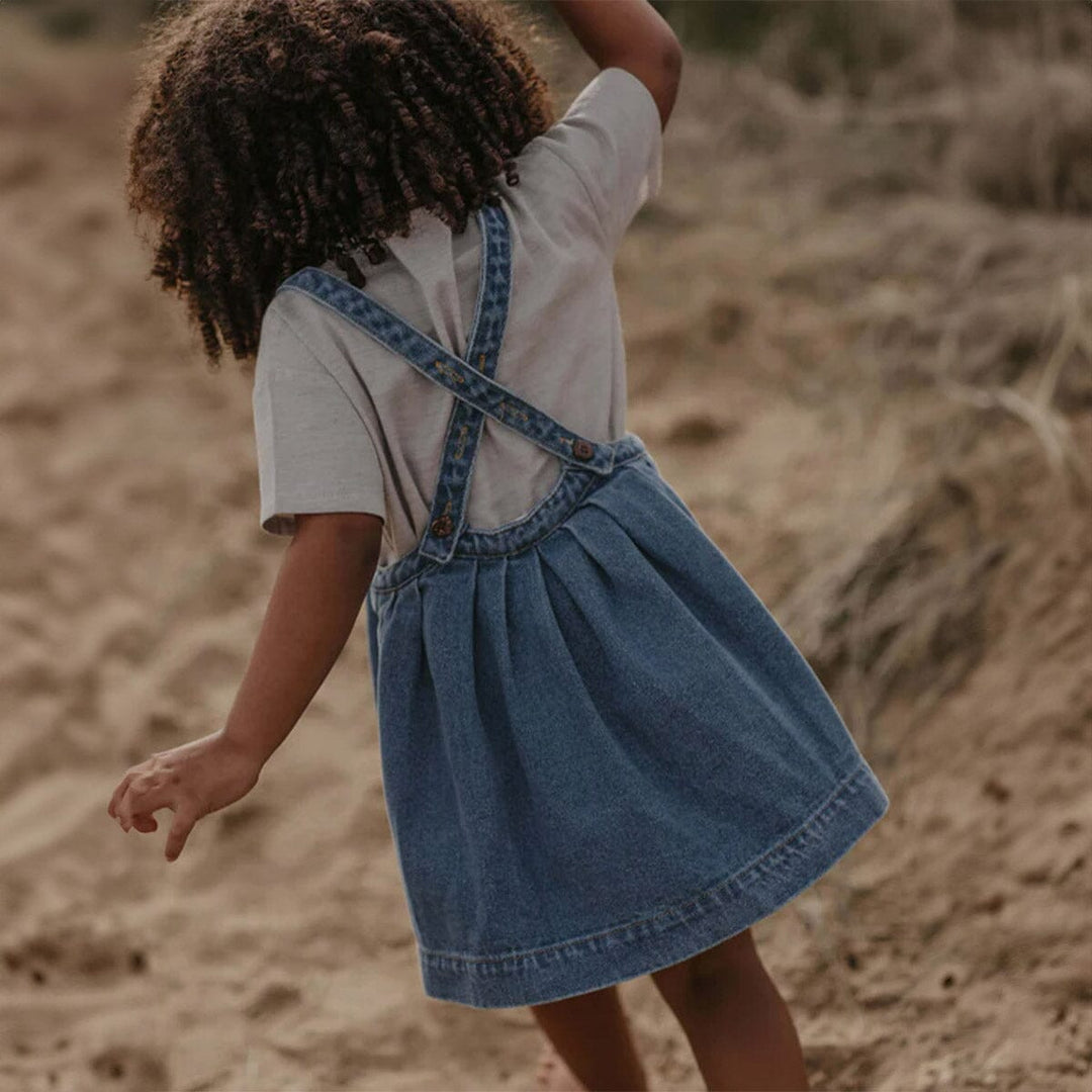 The Oversized Denim Pinafore - Light Denim Dresses + Skirts The Simple Folk 