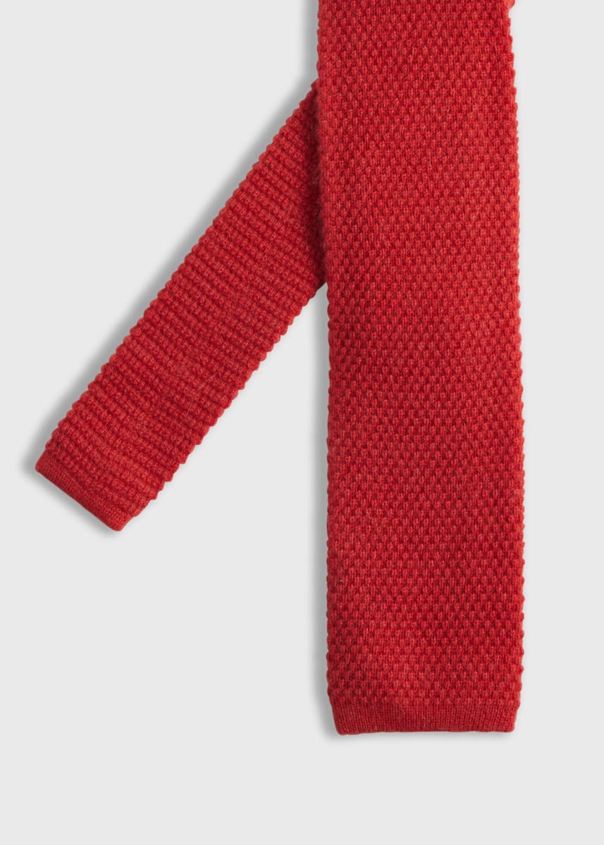 Cashmere Knit Tie - Orange