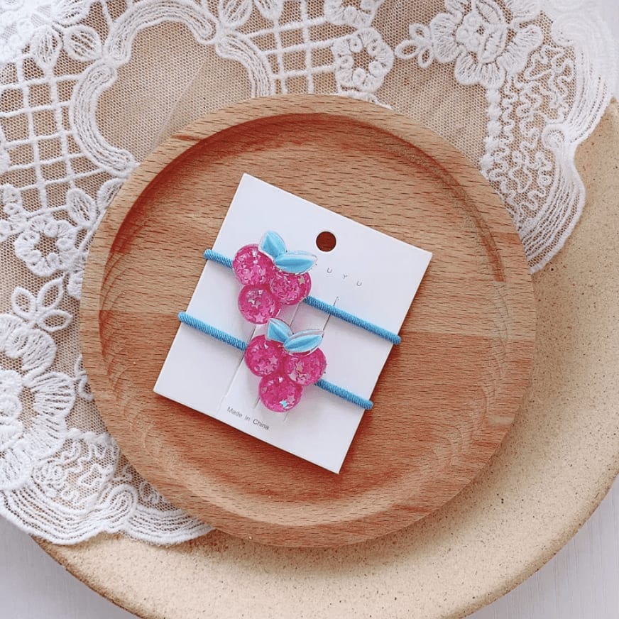 Sparkle Hair Elastic Set - Grape