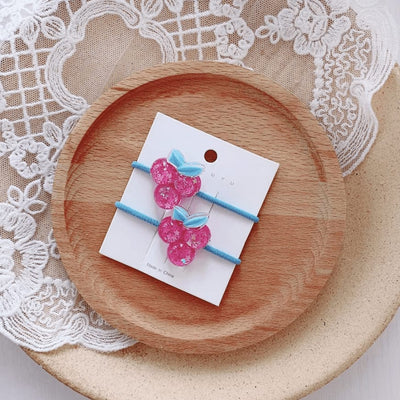 Sparkle Hair Elastic Set - Grape