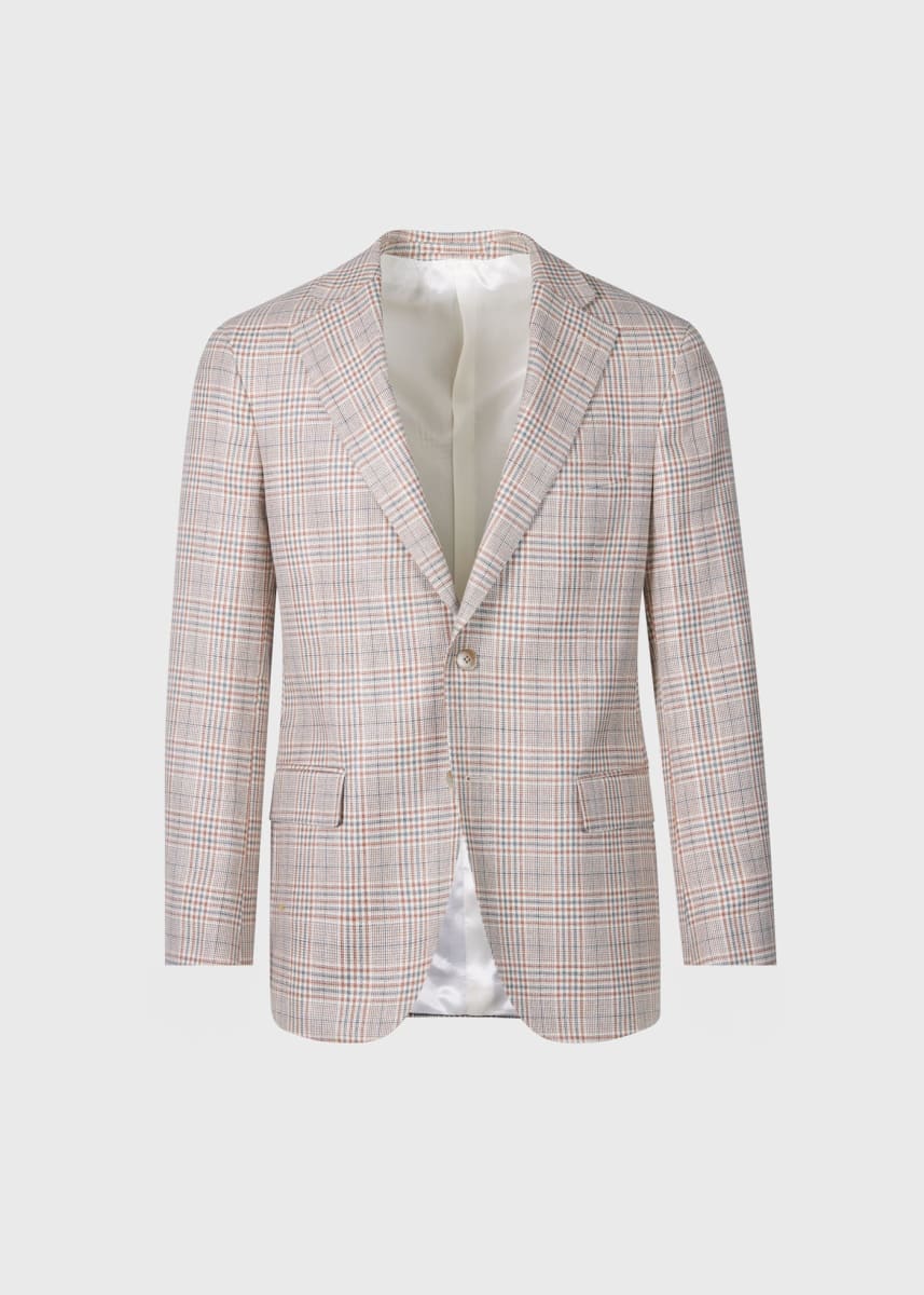 Plaid Summer Jacket - Tan/Sage
