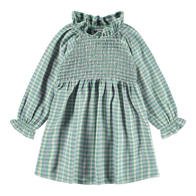 Campa Dress Long Sleeve - Menthe Gingham