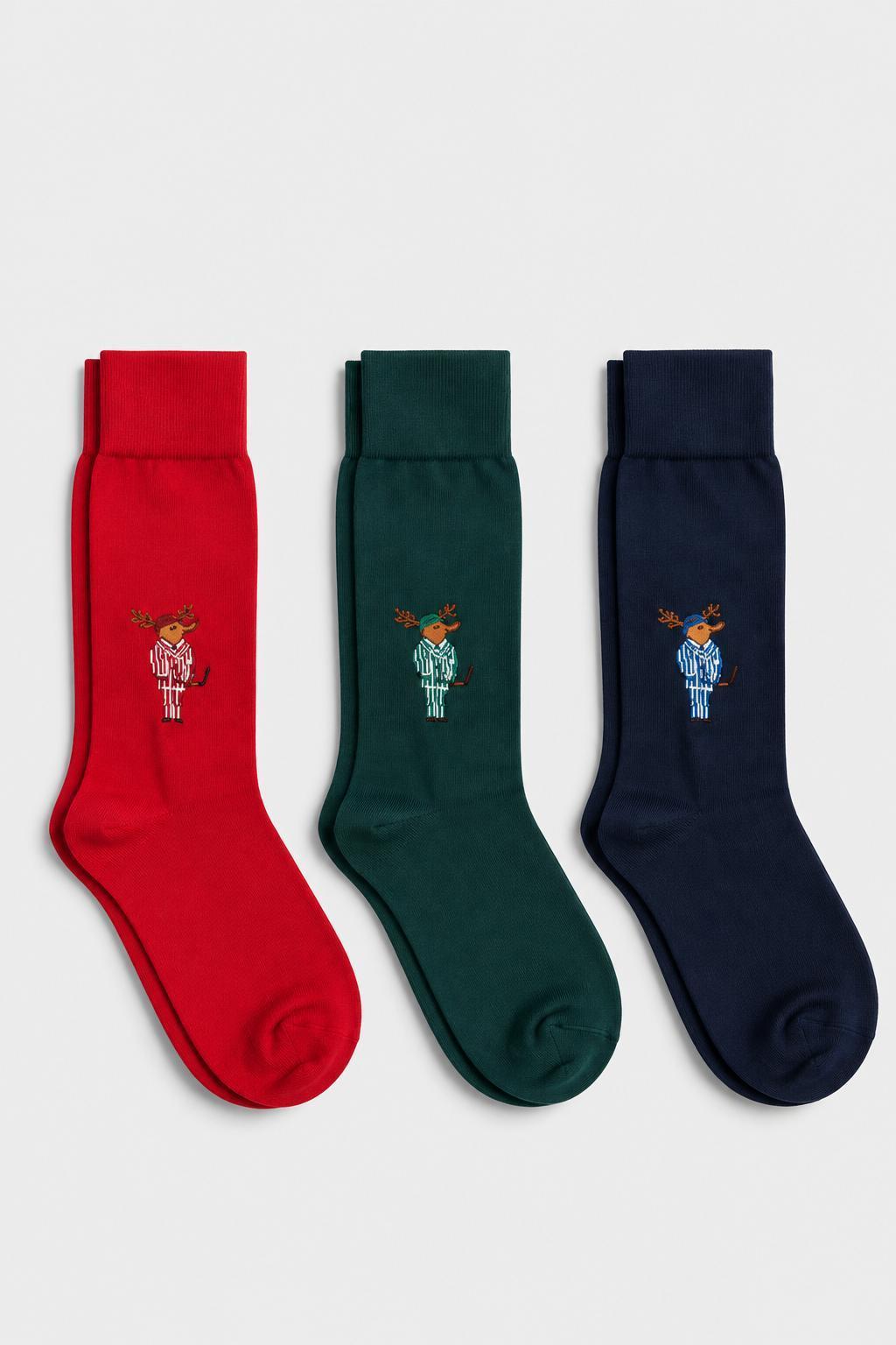 Paul Stuart Prancer Holiday Sock 3-Pack