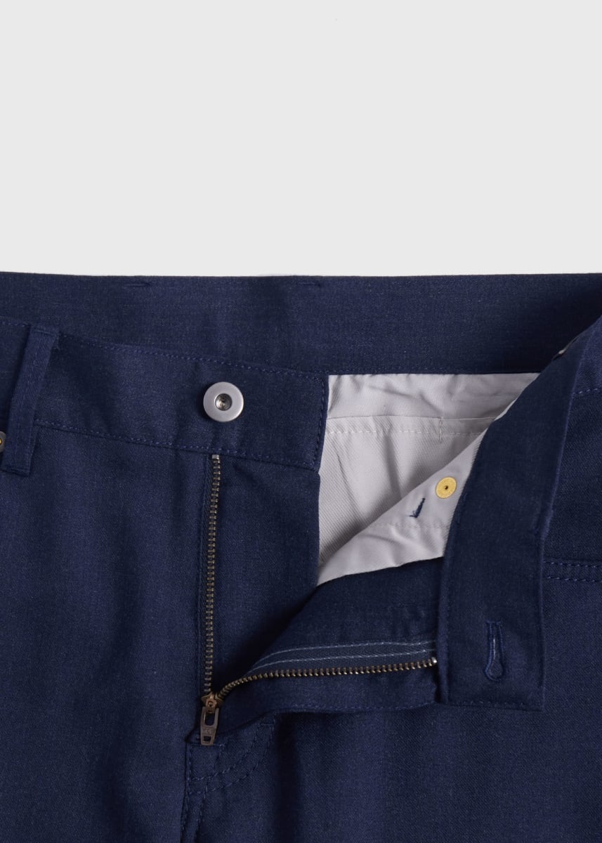 Wool Five Pocket Pant - Navy