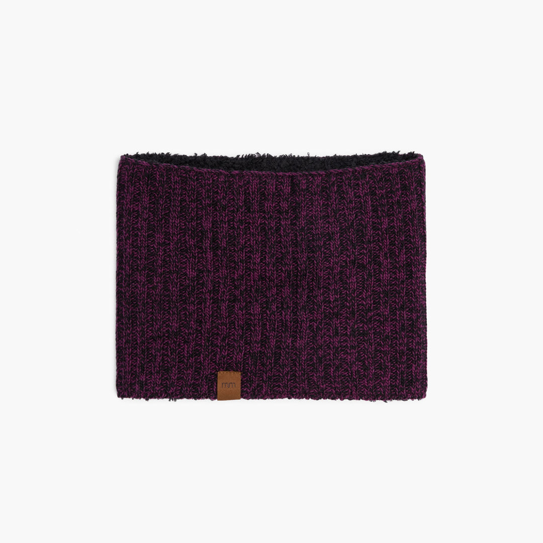 Tweed Neck Warmer - Melange Berry & Black