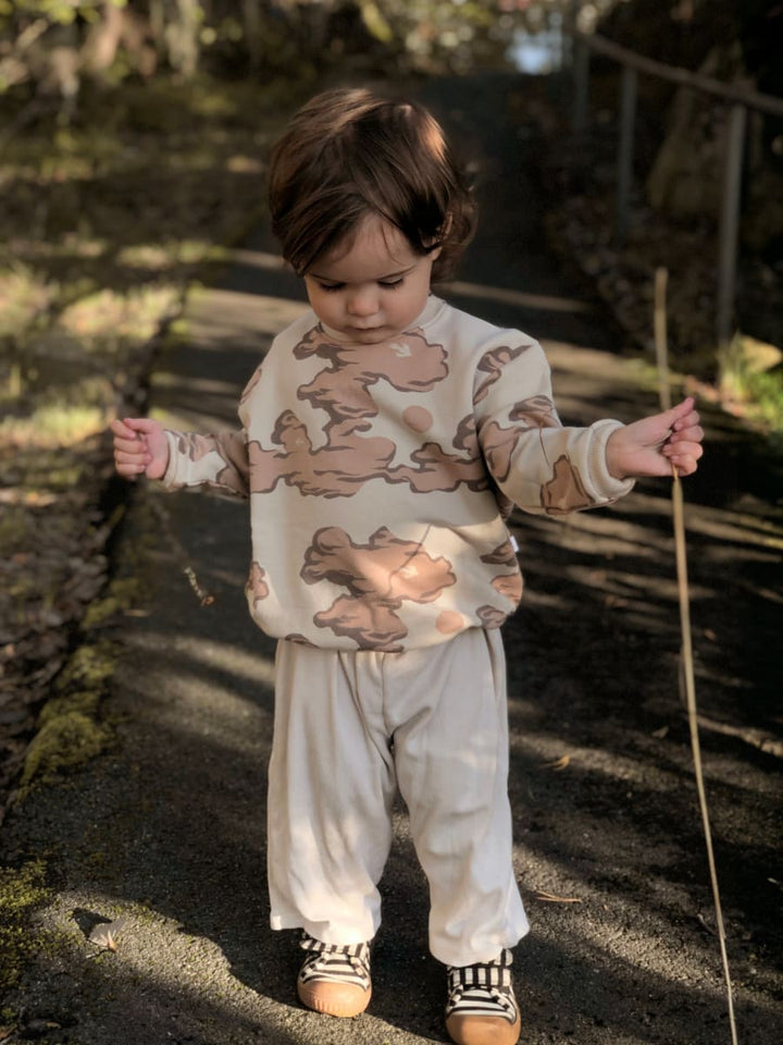 Organic Pima Cotton Kids Sweatshirt - Pink Clouds