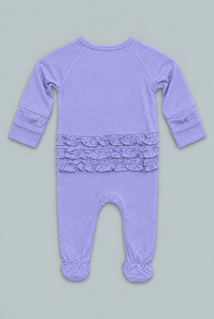 Ruffle Footie - Lilac