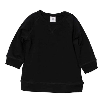 Slouchy French Terry Athleisure Top - Blackout