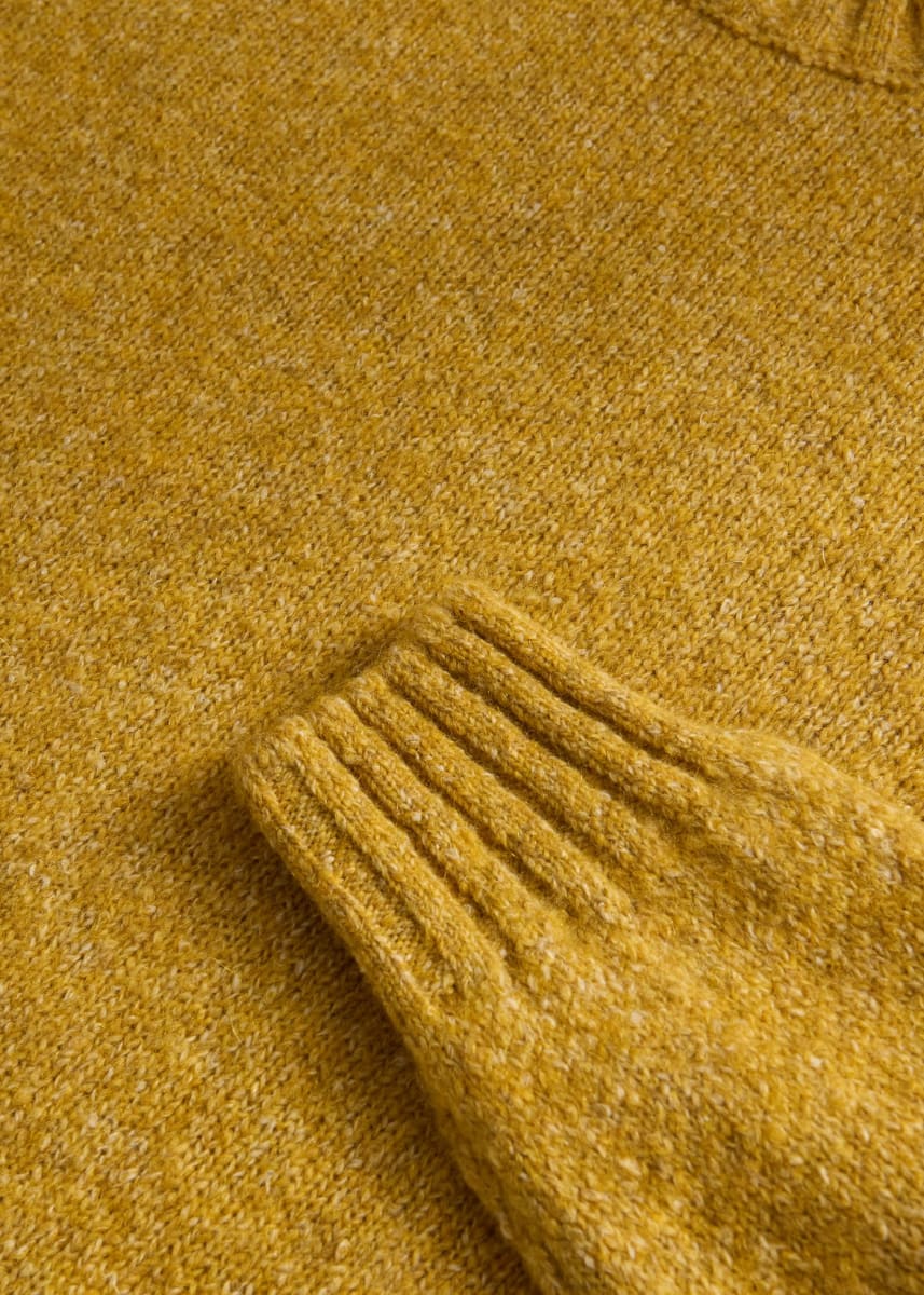 Alpaca Blend Crewneck Pullover - Gold
