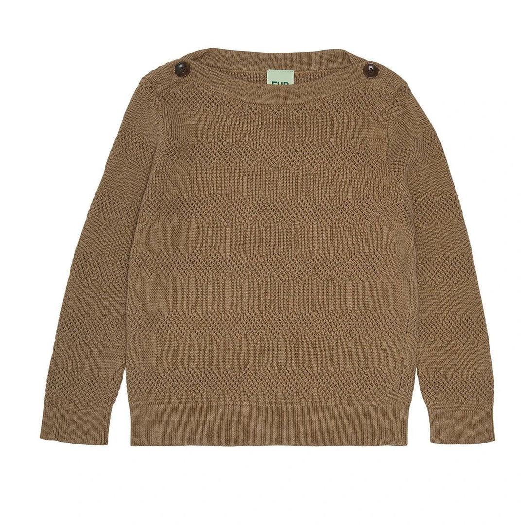 Zigzag Blouse - Camel Sweaters FUB 