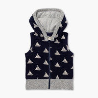 Terry Sweatsuit Top - Come Sail Away on Navy