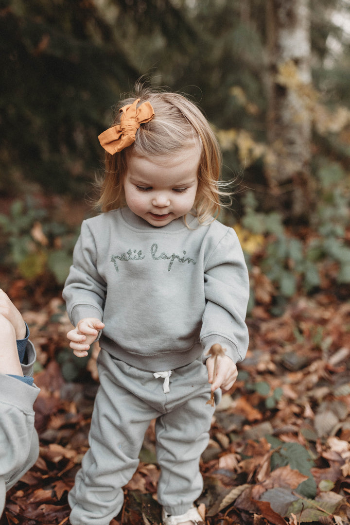 Cotton Fleece Sweatsuit Set - Mulled Basil