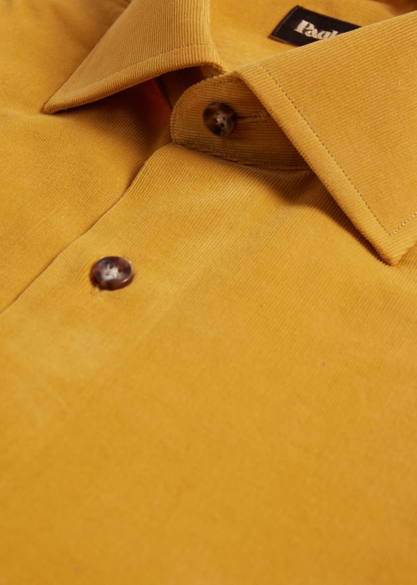 Fine Wale Corduroy Sport Shirt - Yellow