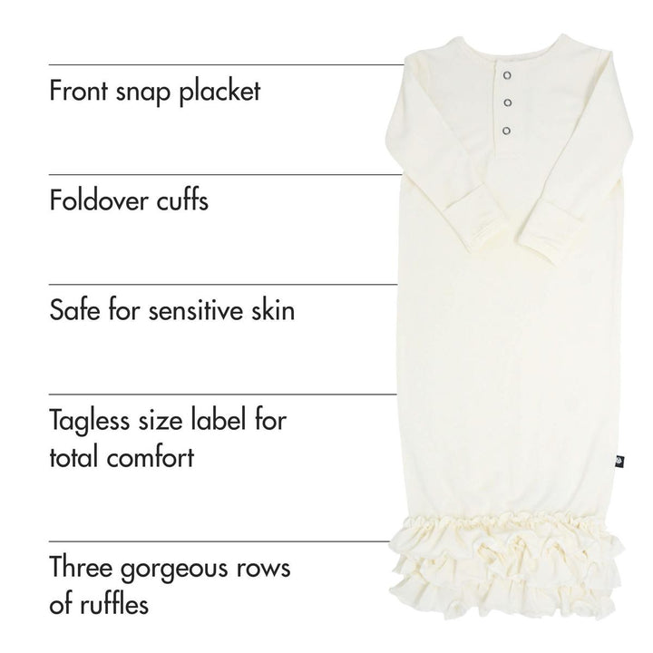 Ruffle Gown - Ivory Cream