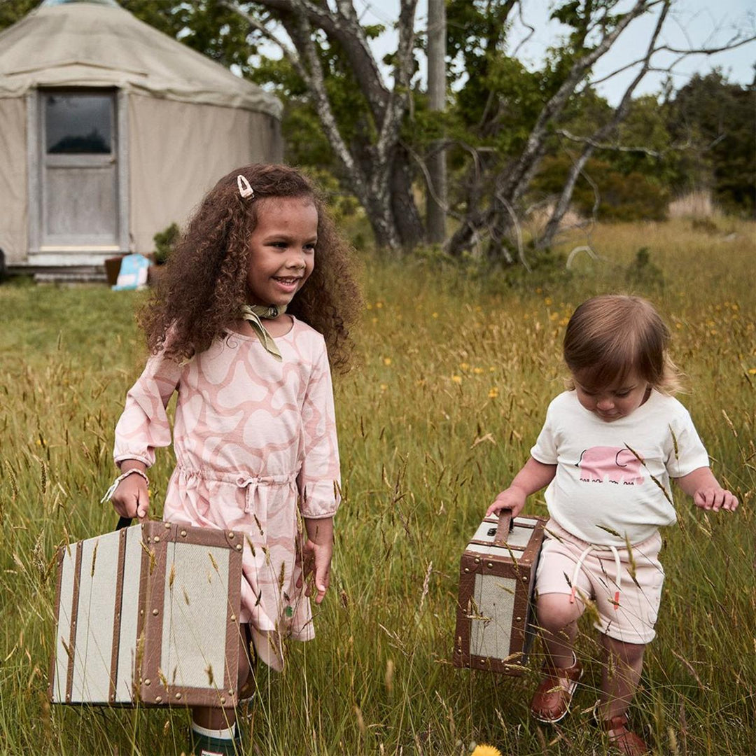 Recycled Cotton Misty Rose Baby Shorts - Misty Rose