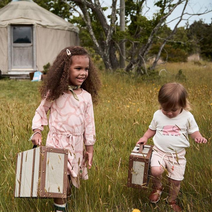 Recycled Cotton Misty Rose Baby Shorts - Misty Rose