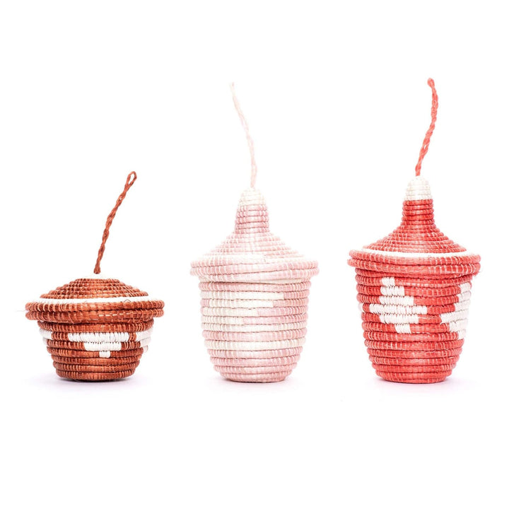 Coral + Clay Nya Ornaments, Set of 3