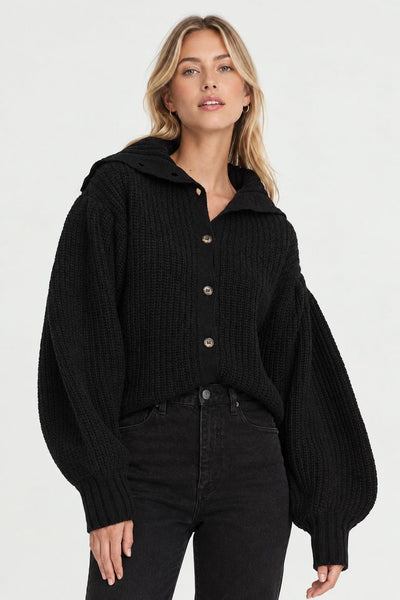 Asymmetrical Cardigan - Black