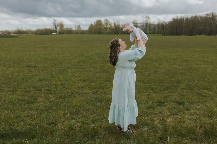 Eliza Maternity and Nursing Dress - Sage