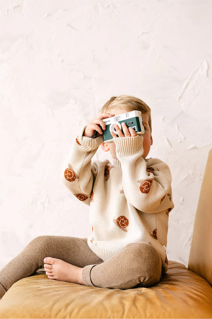 Organic Snail Knit Sweater - Oatmeal