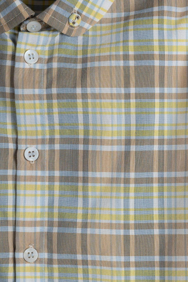 Grayson Shirt in Lemon Sky Check
