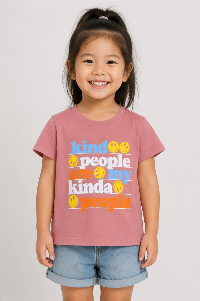 Kind People My People Tee Little Kids - Pink