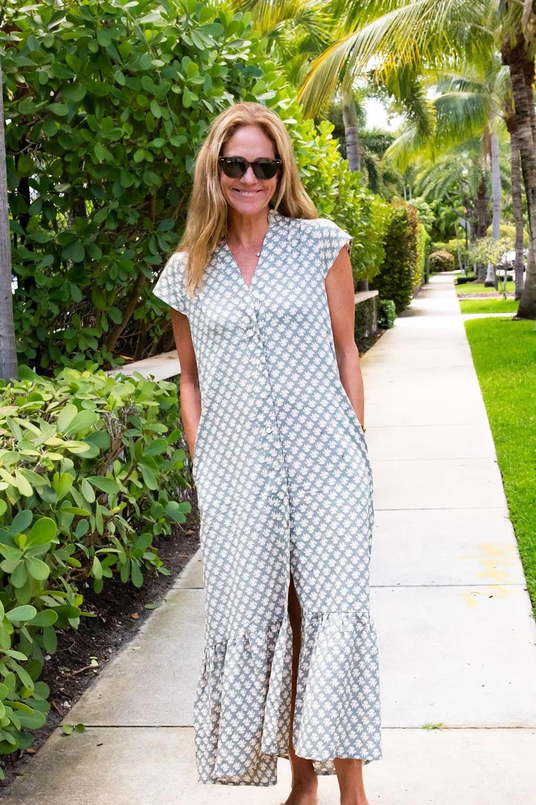 Caitlin Dress - Grey Stamp