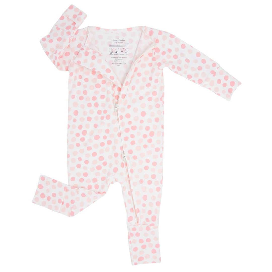 Convertible Romper - Polka Dot Pink