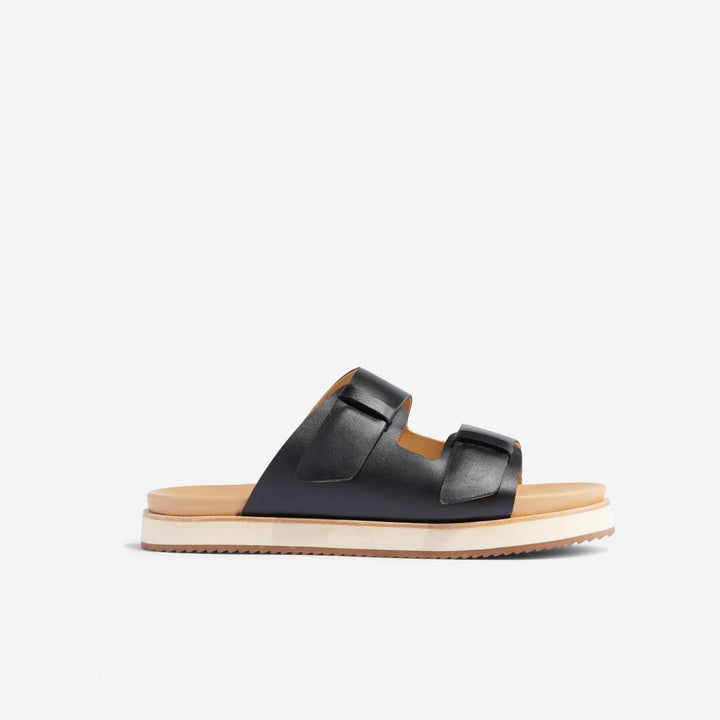 Ella Flatform Slide - Black