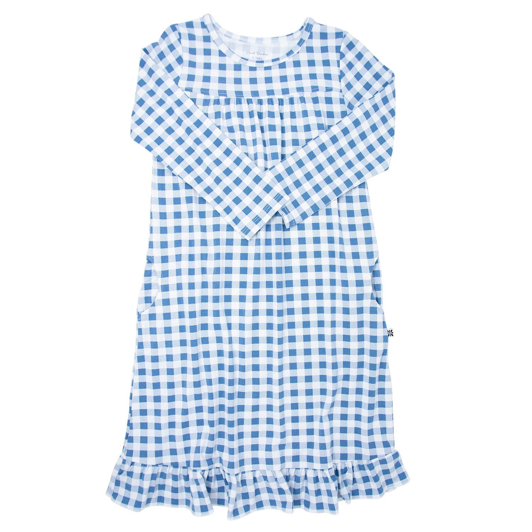 Boho Dress - Blue Gingham