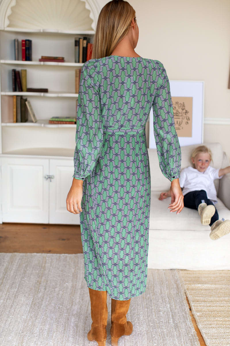 Bishop Sleeve Dress - Twin Chain Kashmir