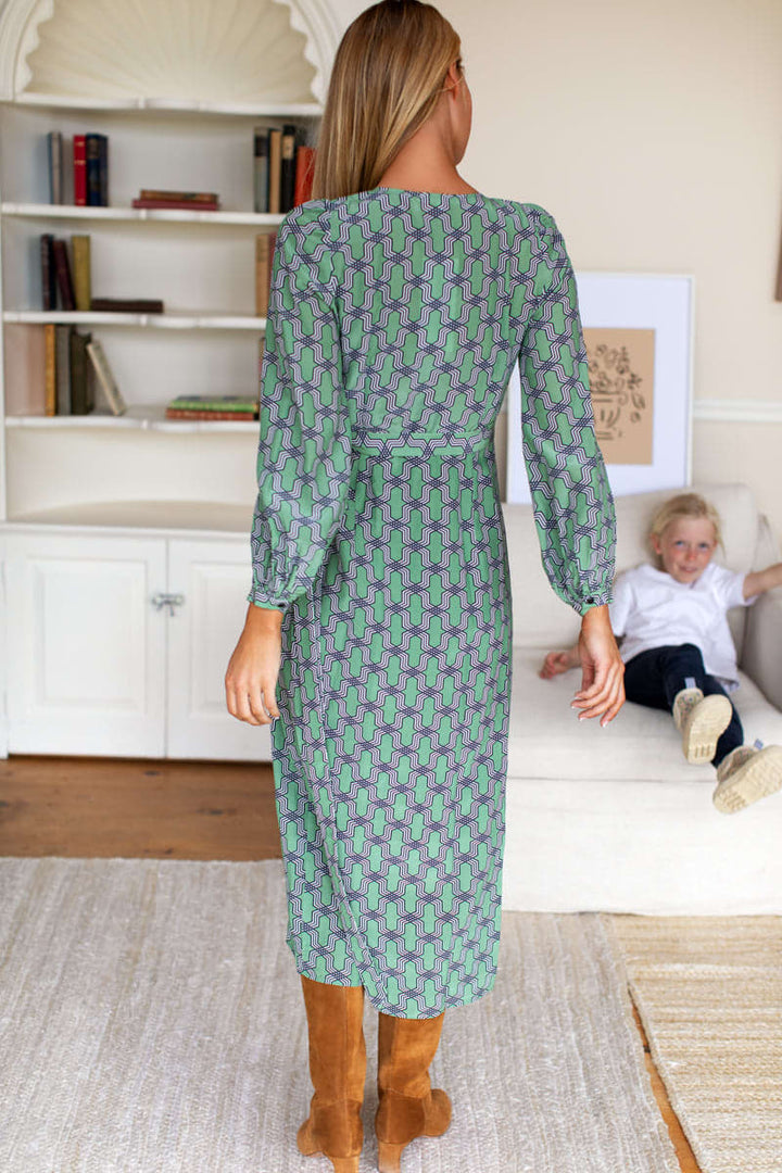 Bishop Sleeve Dress - Twin Chain Kashmir