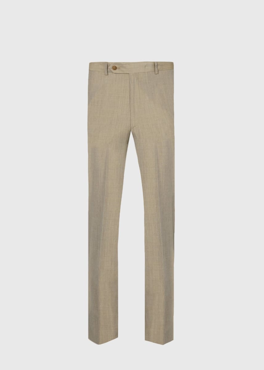 Silk Plain Front Dress Trouser - Sage