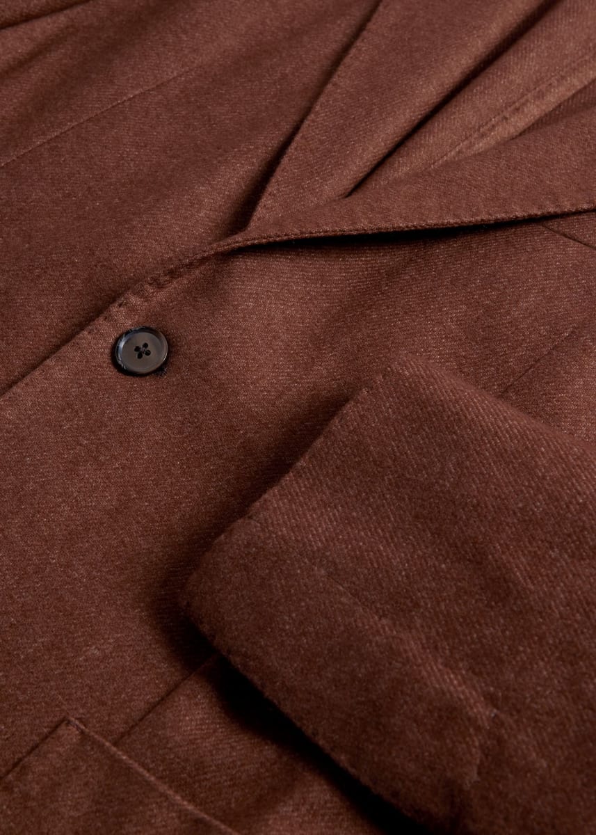 Wool Garment Dyed Jacket - Brown