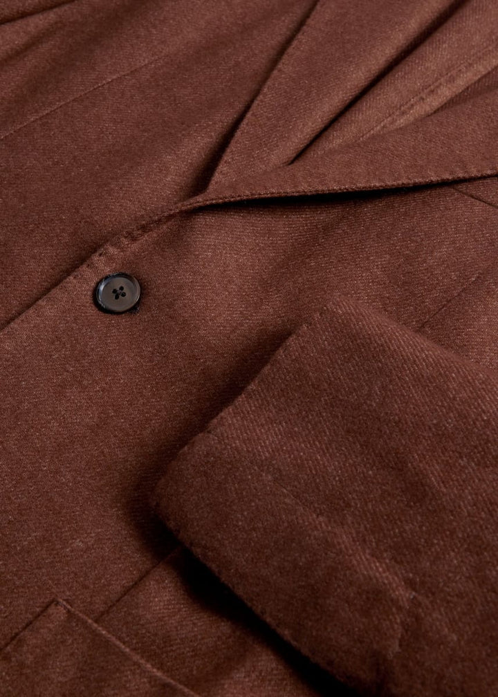 Wool Garment Dyed Jacket - Brown