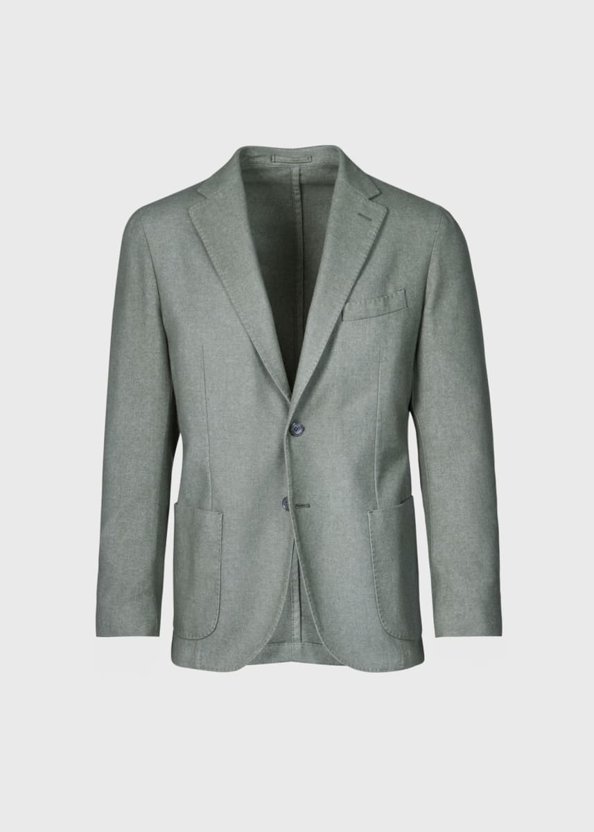 Wool Garment Dyed Jacket - Sage
