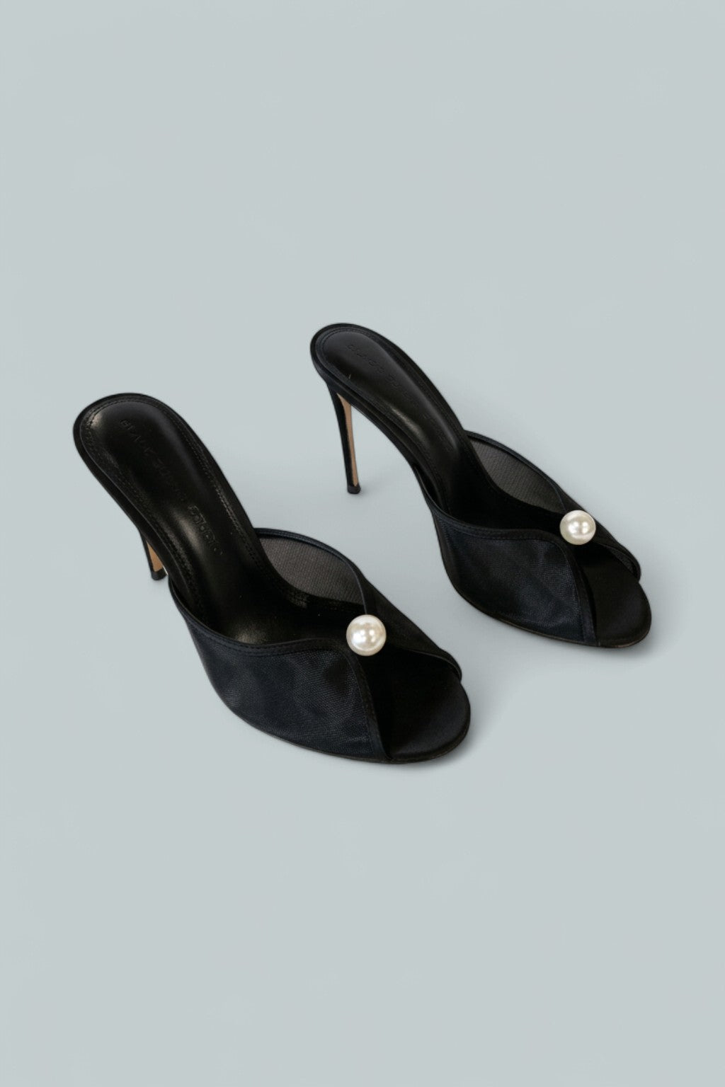 Women's Sadie Faux Pearl Embellished Mule Sandals - Black