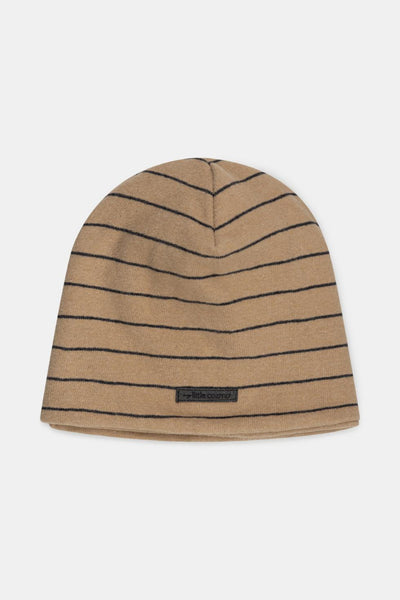Organic stripes beanie - Camel