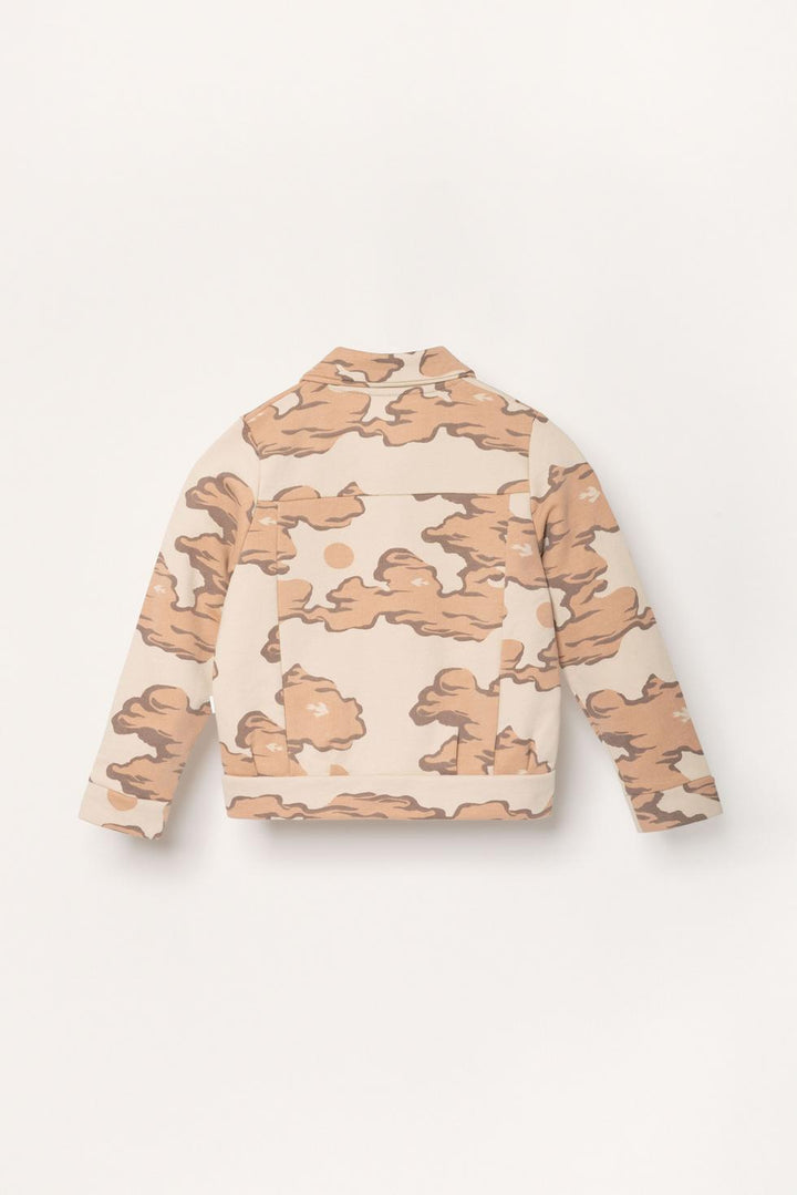 Organic Pima Cotton Kids Jersey Jacket - Pink Clouds