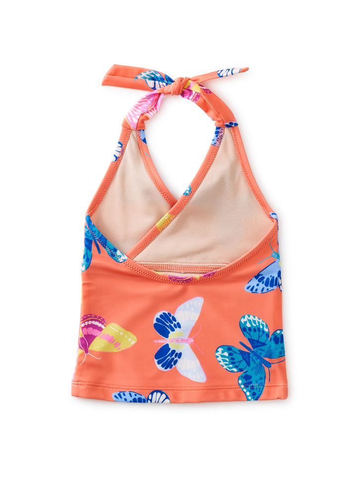 Tie Tankini Top - Butterfly Glow In Orange