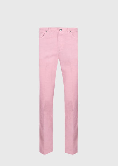 Linen Five Pocket Pant - Light Pink