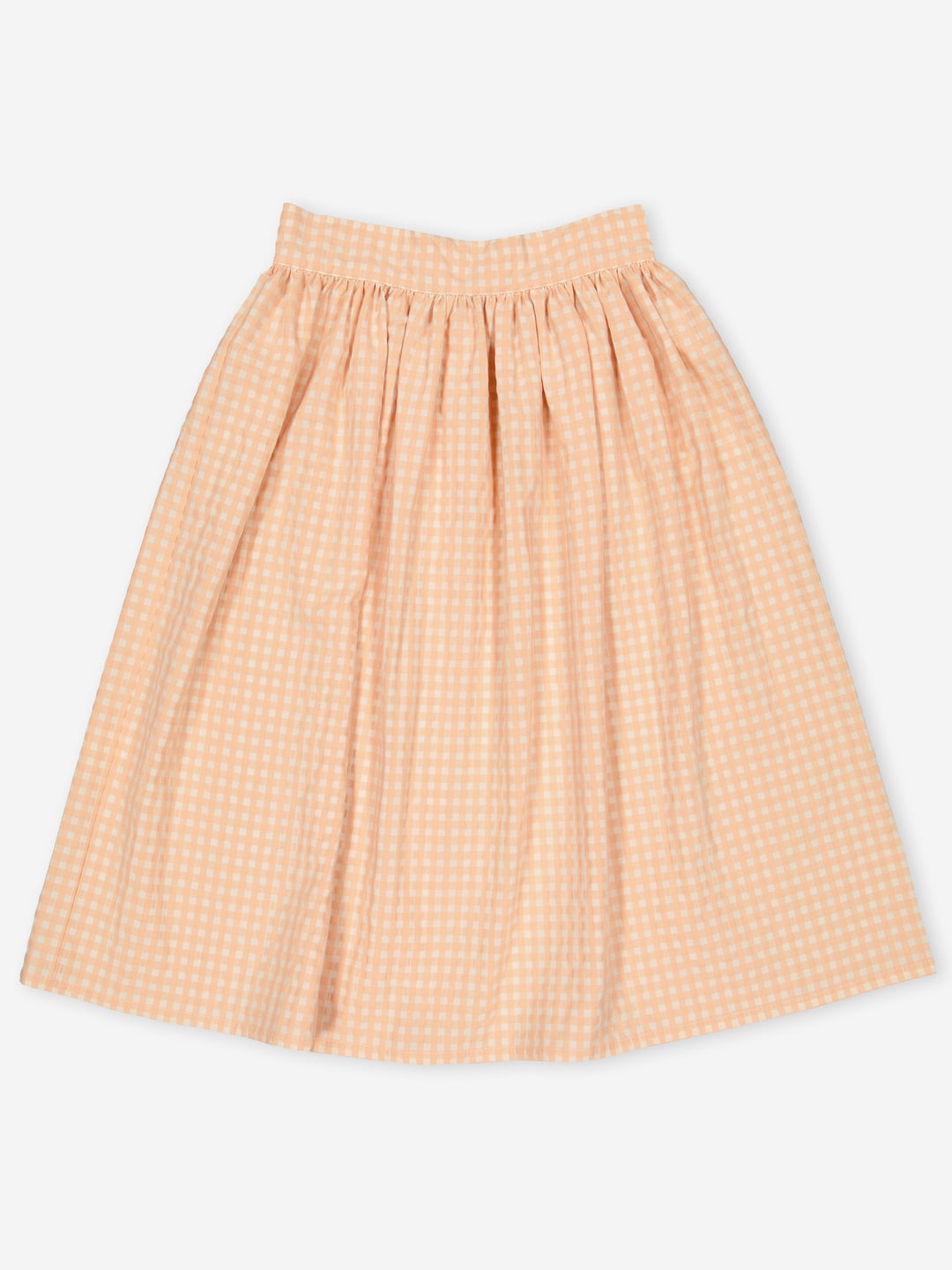 Brigitte Gingham Skirt - Apricot Gingham