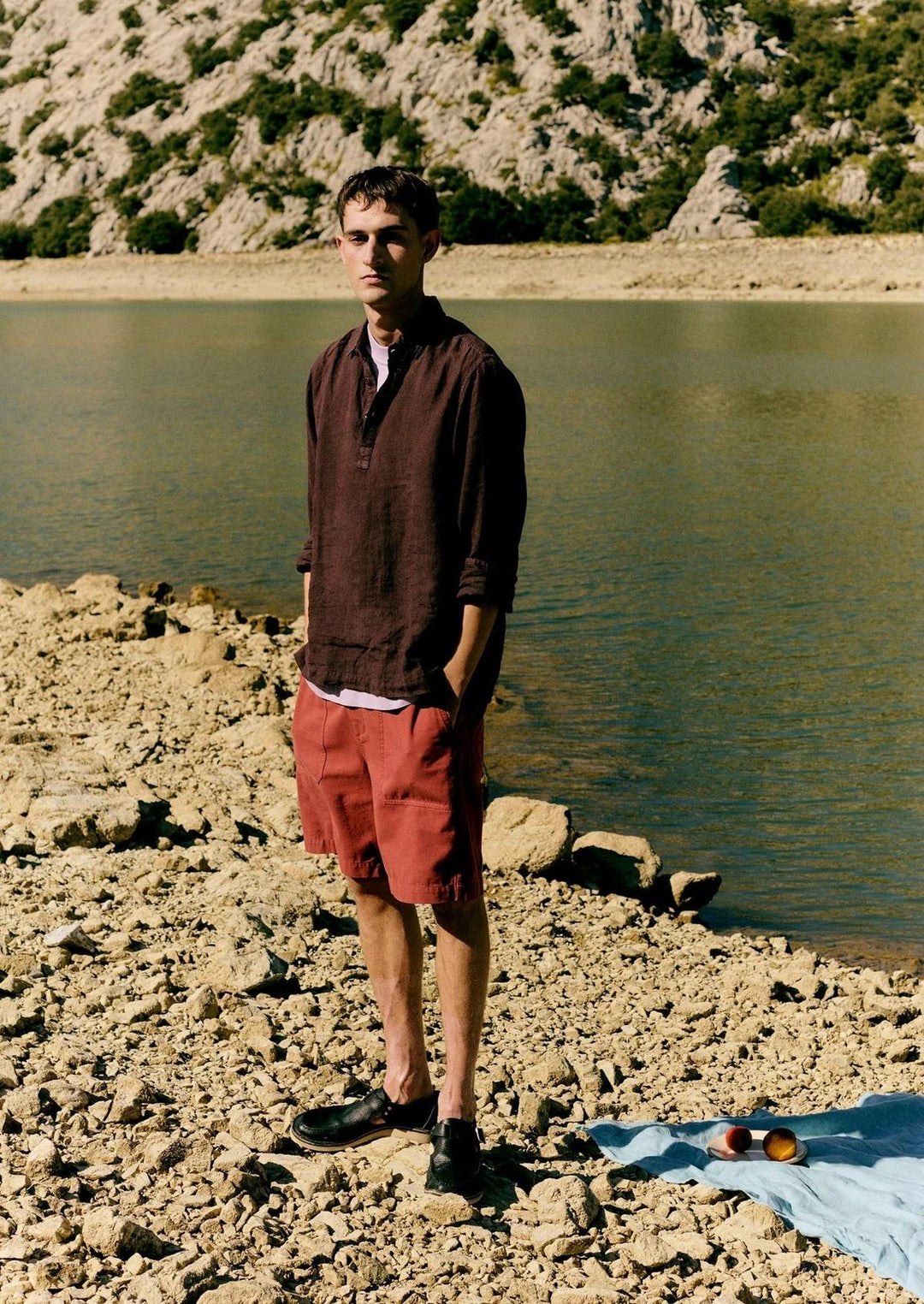 Rory Cotton Canvas Shorts Terracotta