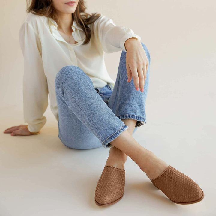 Ama Woven Mule Woven - Almond