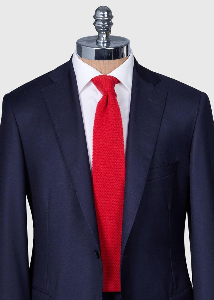 Cashmere Knit Tie - Red